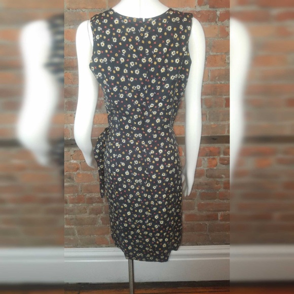 August Silk Women;s Sheath Dress Black Floral - Picture 7 of 7